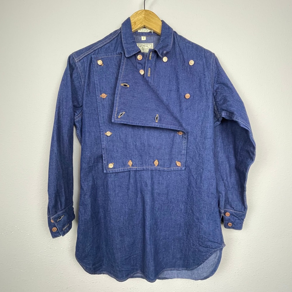 Polo Ralph Lauren Heritage Smock Denim Shirt Size S Buttons Front Americana‎